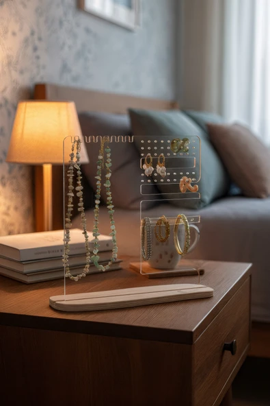 Modern Dekoratif Pleksi Çok Amaçlı Takı, Aksesuar Standı ürün görseli 1