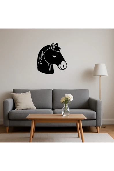 Akman At Yüzü Temalı Dekoratif Tablo 15 cm x 15,7 cm - ACL6205192-6956 - 4