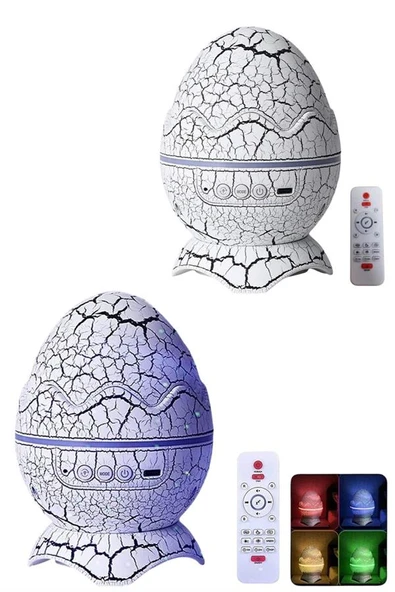 Bluetooth Hoparlör Dinozor Yumurtası Gece Masa Lambası Projektör - 3