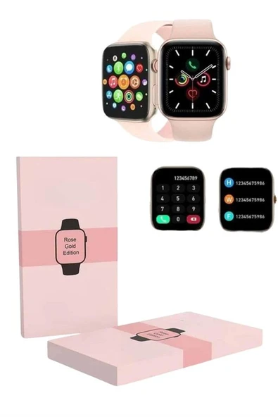 Yeni Nesil Kadın Akıllı Saat Rose Gold Android ve İos Uyumlu - 5