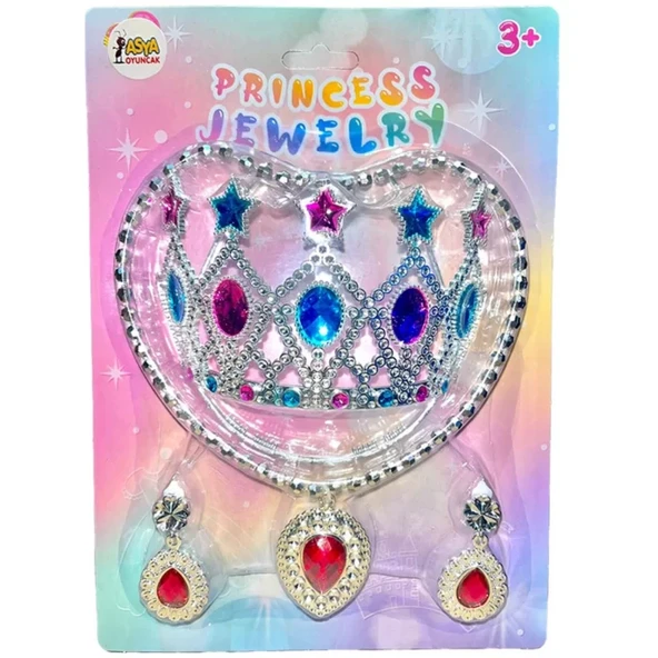 Prenses Tacı Kolye ve Küpe Seti