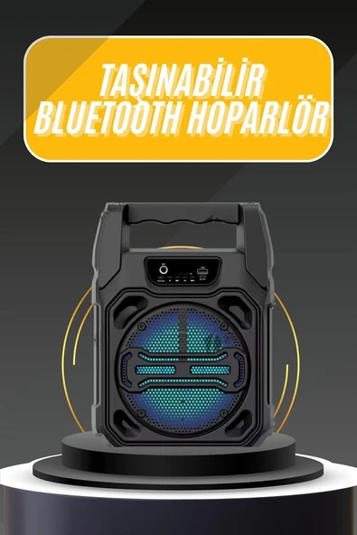Karaoke Mikrofonlu Fm Radyolu Bluetooth Hoparlör Yüksek Ses Kaliteli - 2