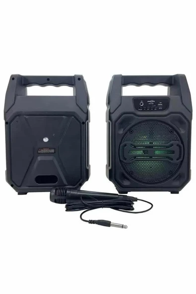 Karaoke Mikrofonlu Fm Radyolu Bluetooth Hoparlör Yüksek Ses Kaliteli - 3