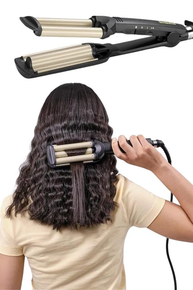 Saç Şekillendirici Wag Maşa Su Dalga Maşası Tüm Saç Tiplerine Uygun - Resim 3