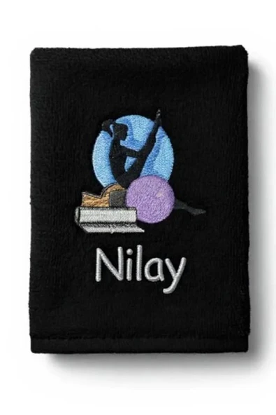 Kişiye Özel Nakışlı Pilates Temalı Spor ve Fitness Antreman Havlusu 50x90 cm ürün görseli