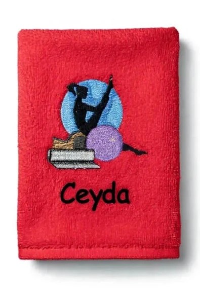 Kişiye Özel Nakışlı Pilates Temalı Spor ve Fitness Antreman Havlusu 50x90 cm - Resim 4