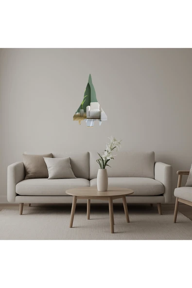 Akman Geometrik Uçak Figürlü Duvar Sanatı 10,1 cm x 15,9 cm - ACL6208132-7757 - 1
