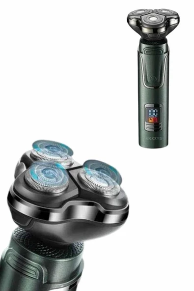 Dijital Göstergeli 3 Başlıklı Tıraş Makinesi Islak Kuru Lazer Öncesi Günlük ürün görseli 1