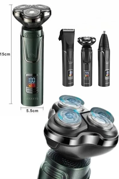 Yüksek Performanslı 3 Başlıklı Profesyonel Şarjlı Islak ve Kuru Kullanıma Uygun - 5