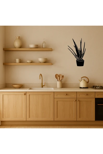 Akman Aloe Vera Bitkisi MDF Dekoratif Tablo 14,9 cm x 23,7 cm - ACL6209315-3336 - Resim 2