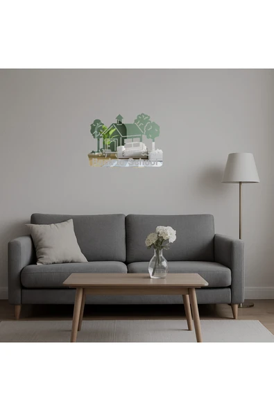 Akman Okula Dönüş Binası Dekoratif Aynalı Tablo 15,7 cm x 11,4 cm - ACL6204166-1833 - 5