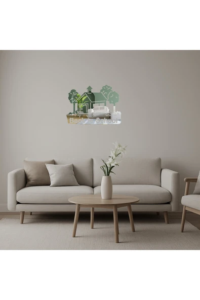 Akman Okula Dönüş Binası Dekoratif Aynalı Tablo 15,7 cm x 11,4 cm - ACL6204166-1833