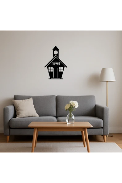 Akman Klasik Okul Binası Dekoratif Tablo 16,2 cm x 23,5 cm - ACL6201176-7717 - 4