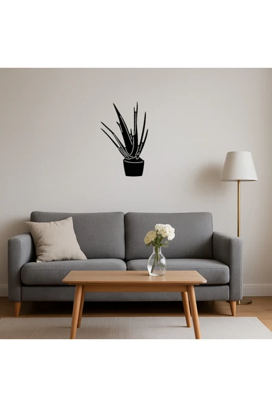 Akman Aloe Vera Bitkisi MDF Dekoratif Tablo 14,9 cm x 23,7 cm - ACL6209315-3336 - Resim 4