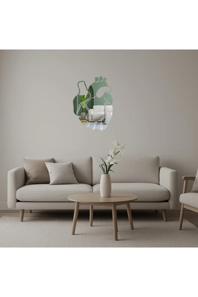 Akman Anatomik Kalp Tasarımlı Dekoratif Aynalı Tablo 11,4 cm x 15,7 cm - ACL6209638-1867