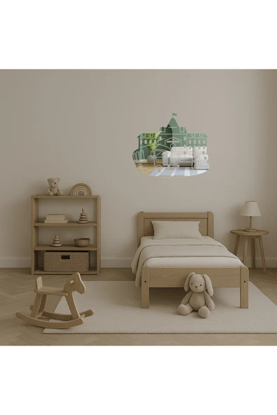 Akman Üzeri Okul ve Otobüs Temalı Dekoratif Aynalı Tablo 15,8 cm x 13,4 cm - ACL6204938-2977 - 4