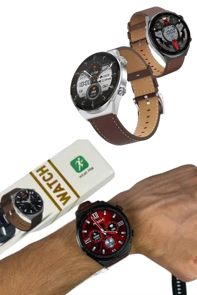 Akıllı Saat Çelik Kordon Çağrı Cevaplama Amoled Ekran Titreşimli Uyku ve Sağlık Takibi - Resim 4