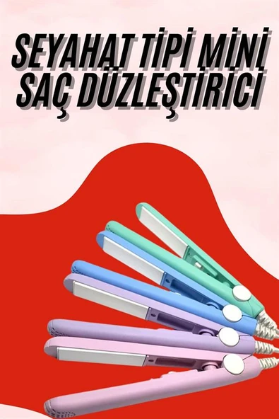 Seyahat Tipi Taşınabilir Saç Düzleştirici Saç Şekillendirici Yüksek Isı Ayarlı - 2