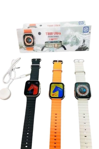 Yeni Model Akıllı Saat Ultra Smart Watch Gümüş Kasa 45mm Titreşim - 4