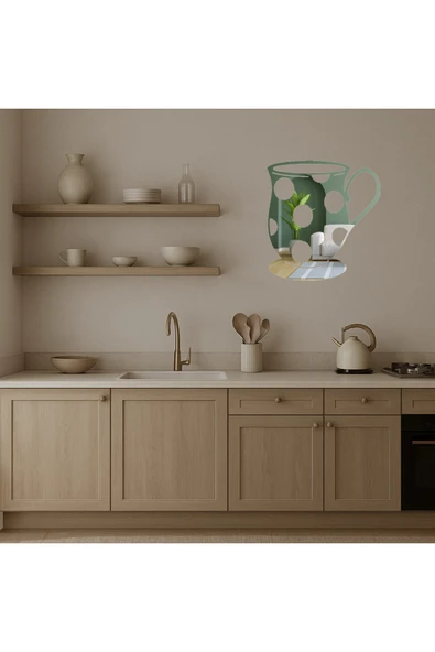 Akman Çay Fincanı Aynalı Tablo 14,9 cm x 15,7 cm - ACL6209527-5283 - 3