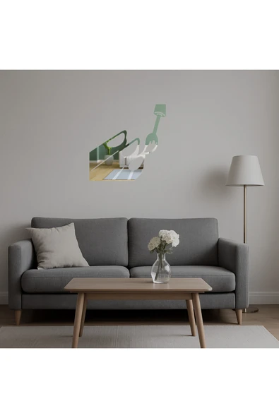 Akman Oje Şişesi Tasarımlı Duvar Aynalı Tablosu 15,6 cm x 15,7 cm - ACL6205528-9213 - Resim 5