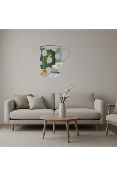 Akman Çay Fincanı Aynalı Tablo 14,9 cm x 15,7 cm - ACL6209527-5283