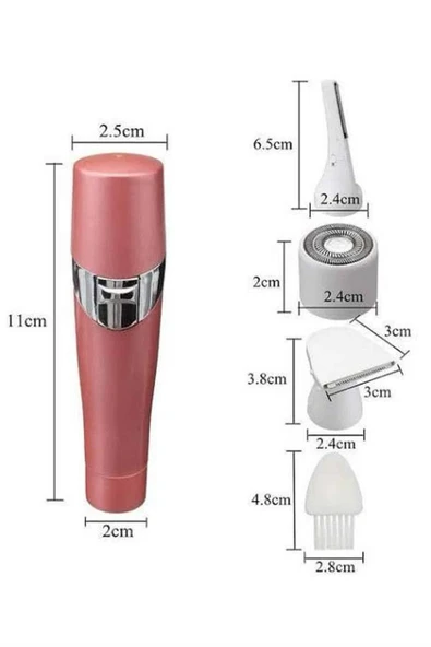 Yüz, Kaş ve Tüm Vücut Epilasyon Aleti3 Başlıklı Epilatör Tüm Cilt Tiplerine Uygun - Resim 4