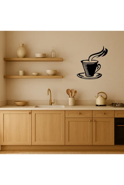 Akman Çay Fincanı Tasarımlı Dekoratif Duvar Tablosu 21,4 cm x 23,4 cm - ACL6208652-2094 - 2