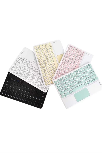 Touchpad Uyumlu Bluetooth Klavye Slim Kablosuz Wifi Q Klavye - 4