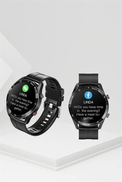 Akıllı Saat Yeni Model Sesli Asistan Bildirim Görme Bluetooth Bağlantılı Müzik Dinleme - Resim 3