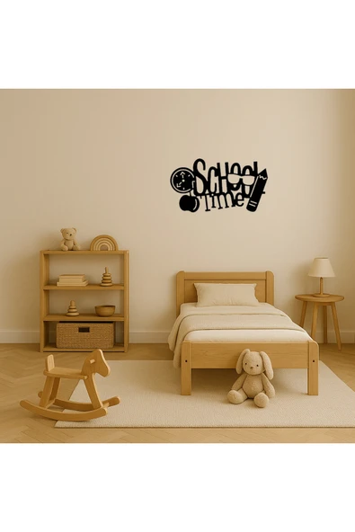 Akman Okul Zamanı Temalı MDF Duvar Dekoru 31,4 cm x 17,3 cm - ACL6206985-1036 - 3