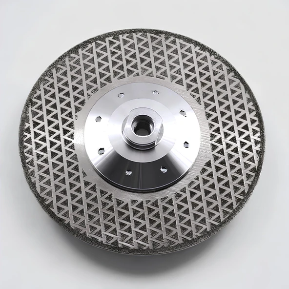 180 mm M14 Çift Taraflı Flanşlı Elektrolize Elmas Kesme Taşlama Testere Turbo Disk Mermer Kesim ürün görseli