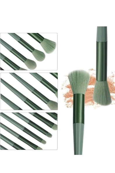 Profesyonel Makyaj Fırça Seti 13 Parça Yumuşak Kıllı Fırça Seti Far Fırçası - 5