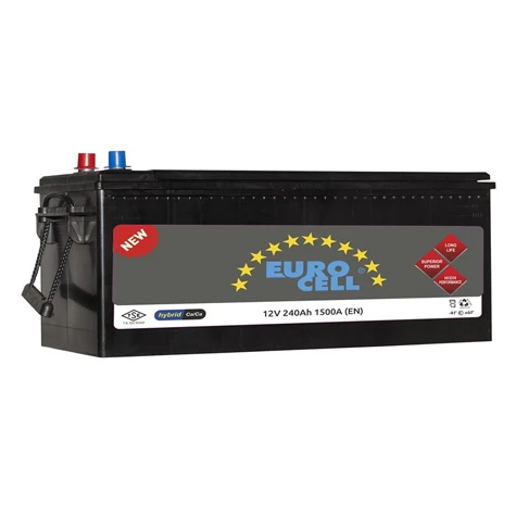 Aku Truck Aku 12v 240 Ah D6 (518×275×242) Agır Hizmet - Eurocell 8699358520241 - Resim 1