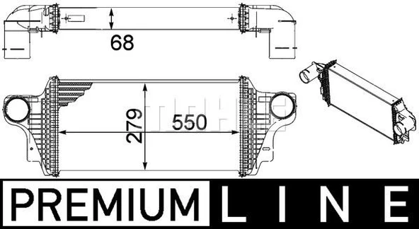 Mercedes Turbosarj Radyatoru Gl-Class X164 06>09 ML-Class W164 05>09 - Mahle CI 239 000p ürün görseli