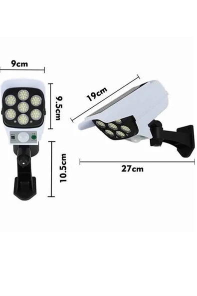 Kamera Görünümlü Led Lamba Dönebilen Bahçe Aydınlatması Duvar Lambası - 4