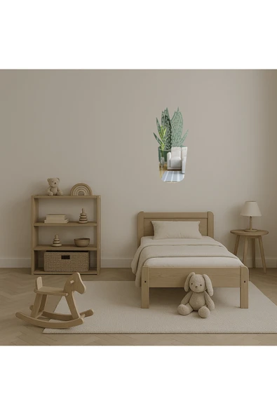 Akman Aloe Vera Tasarımlı Aynalı Tablo 14,5 cm x 31,6 cm - ACL6204280-7779 - Resim 4