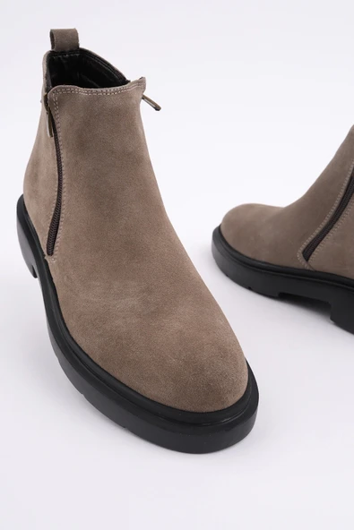 Muggo ASTRA Hakiki Deri Çift Fermuarlı Erkek Casual Kışlık Bot - 11