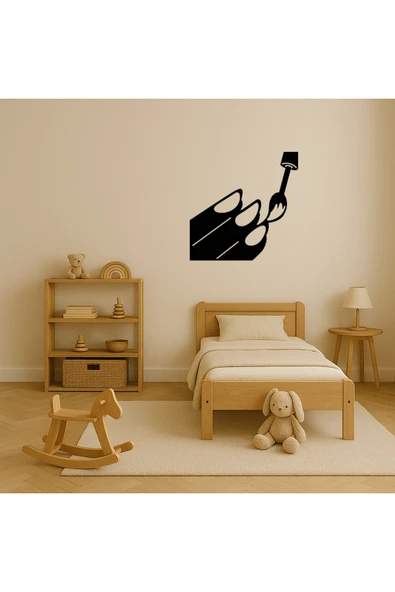 Akman Oje Şişesi Tasarımlı MDF Duvar Tablosu 31,3 cm x 31,4 cm - ACL6204740-5977 - Resim 3