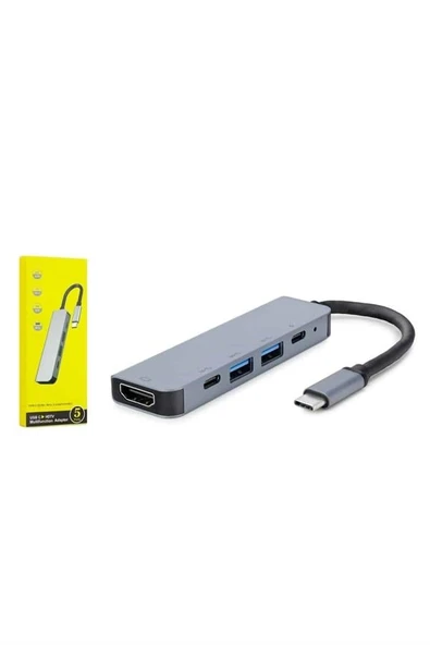 Macbook Pro/air Uyumlu USB Type-C 8 In 1 Hub Dönüştürücü Çevirici Çoklayıcı USB Hdmı Micro Sd 8 Girişli - 5