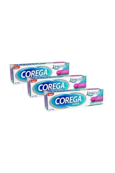 Süper Diş Protezi Yapıştırıcı Tat Içermez Krem 40 G - 3 Adet - 1