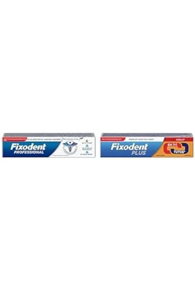 Fixodent Profesyonel Tam Ve Kısmi Protezler Için Yapıştırıcı Krem 40 G Ve Fixodent Plus En İYi Tutu ürün görseli 1
