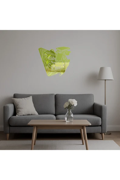 Akman Okula Hazır Tahtalı Duvar Altın Aynalı Tablosu 23,6 cm x 21,3 cm - ACL6202759-1738 - 5