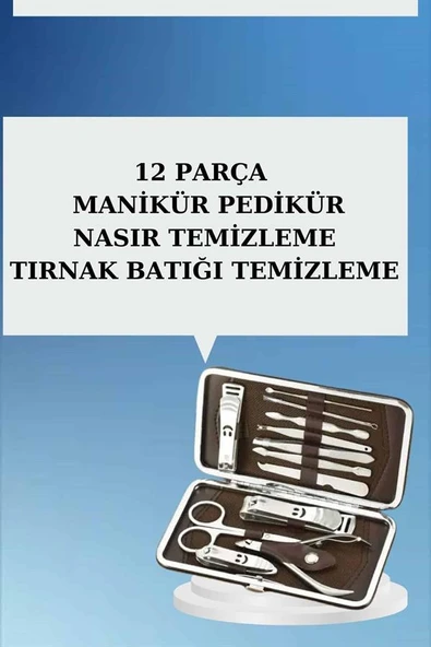 12 Parça El Ayak Temizleme Pense Kir Temizleme Aparatı Kaş Cımbızı - 4