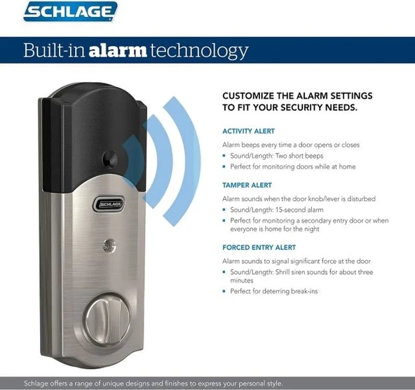 SCHLAGE Z-Wave Plus Connect Akıllı Kilit - Resim 4
