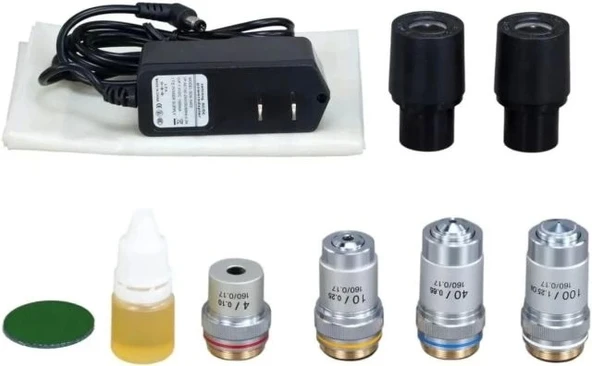 OMAX 40X-2500X Dijital Laboratuvar Trinoküler Bileşik LED Mikroskop - Resim 7