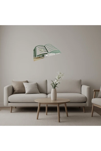Akman Açık Kitap Tasarımlı Ahşap Aynalı Tablo 31,4 cm x 19,9 cm - ACL6206001-7200 - 1