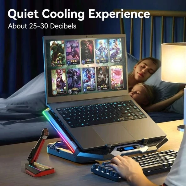 ICE COOREL Oyun Laptop Soğutucu - 27.9-43.9 cm - 6