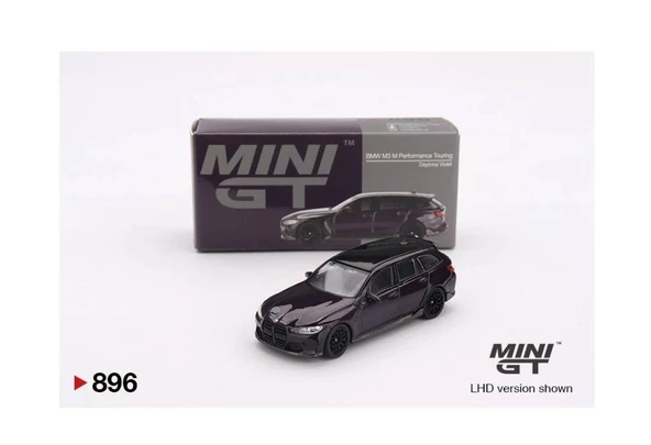 Mini GT 896 BMW M3 M Performance Touring Daytona Violet 1/64 Model Araba - Resim 3