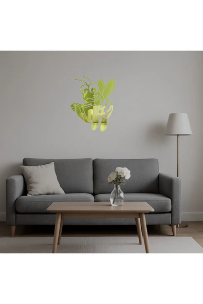 Akman Mutlu Arı ve Kitap Tasarımlı Dekoratif Altın Aynalı Tablo 25 cm x 31,4 cm - ACL6209520-4610 - 5